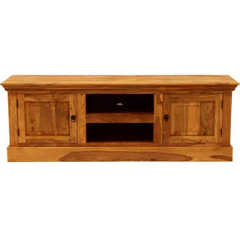 Televizní stolek Rustikální stolek pod tv z dřeva palisandr 160x55x45