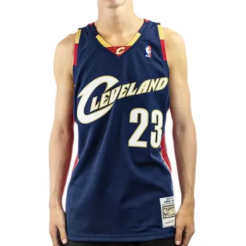 Pánské tričko Mitchell & Ness Cleveland Cavaliers NBA Swingman Jersey Lebron James M SMJYGS18156-CCANAVY08LJA pánské oblečení S