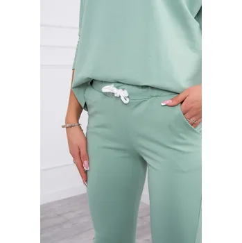 Sada s potiskem Queen tmavě mátová UNI