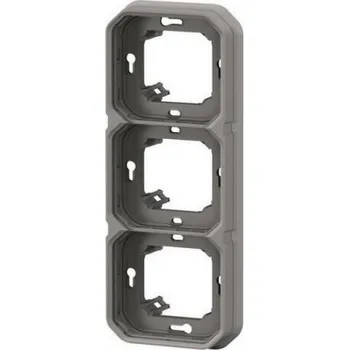 vypínač Legrand Plexo IP55 trojrámeček pro zapuštěnou montáž šedá 069687L