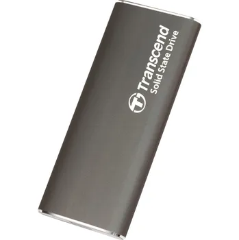 Externí pevný disk Transcend ESD265C 500GB, USB 10Gbps Type C, Externí SSD disk (3D NAND flash), kompaktní rozměry, stříbrný TS500GESD265C