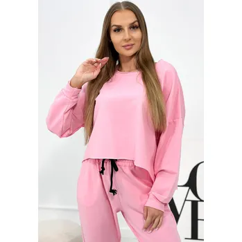 Dámská mikina Set 2dílná mikina + kalhoty světle růžová UNI
