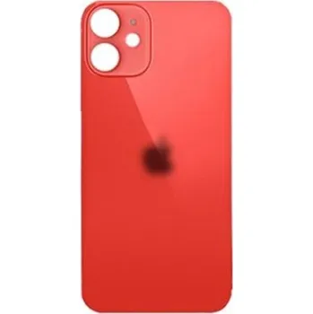 Náhradní kryt pro mobilní telefon Sklo zadního krytu s větším otvorem na kameru iPhone 12 - červené Červená