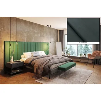 Předsíňová stěna Čalouněný panel Long 3 cm - grafitová 19