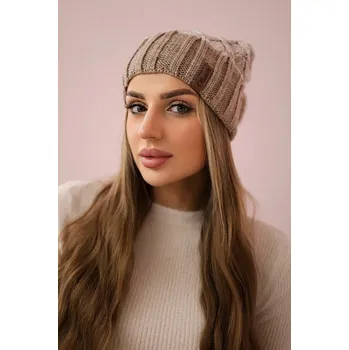 Čepice Milano fleecová čepice K203 ecru melange+dark beige UNI