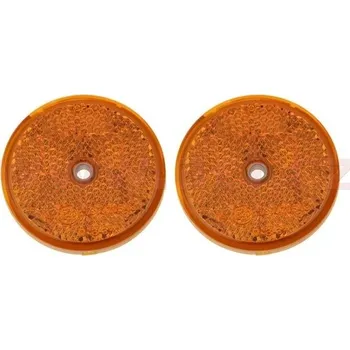 Autodíl univerzální odrazka kulatá s otvorem pro uchycení, oranžová (průměr 50 mm) 2 ks