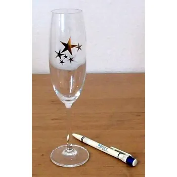 Sklenice Pohár GASTRO 0,22 flétna Bohemia Crystal sekt hvězdy