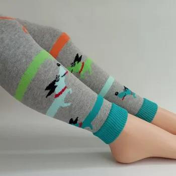 Dětské punčochové legíny Trepon Jezevčík šedé (dětské bavlněné legíny se vzorem)