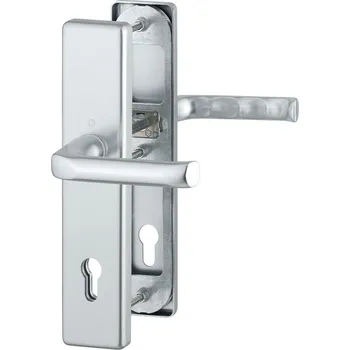 Dveřní kování Bezpečnostní kování na vchodové dveře LONDON, klika-klika 37 - 42 mm Stříbrná Bez zakrytí