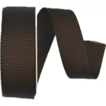 Stuha Stuha rypsová ELEGANCE BROWN hnědá 25mm x 3m (7,- Kč/m) (Stuha rypsová, čokoládově hnědá, lesklá, oboustranná)