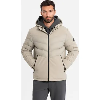 Pánská bunda OMBRE OM-JALP-0172 BIEGE M