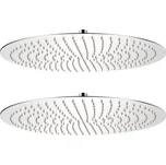vidaXL Dešťové sprchové hlavice 2 ks Ø 50 cm nerezová ocel