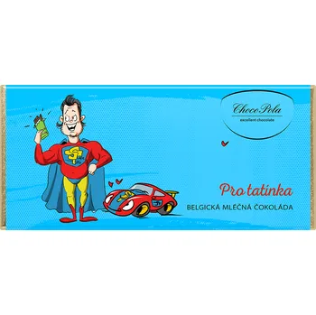 Čokoláda Belgická hořká čokoláda 100 g PRO TATÍNKA (dárková čokoláda s věnováním)
