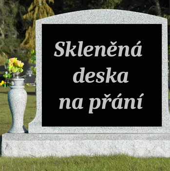 Smuteční dekorace VK.CZ Náhrobní desky z černého skla, nápisové desky na hrob ze skla