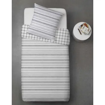 Povlečení Povlečení Profod Renforce linky šedé Barva: linky šedé, Velikost: 140x200, Uzávěr povlečení: Knoflíky