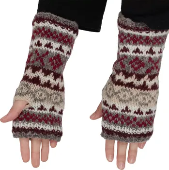 Rukavice Vlněné bezprstové rukavice Rajutan Grey & Brown