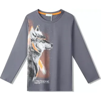 Chlapecké tričko dl.r. Kugo DT9368 tmavě šedé