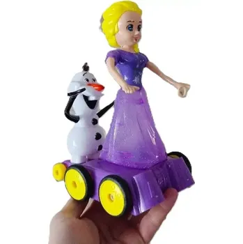 Svítící a jezdící panenka se zvukem a sněhulákem My Princess