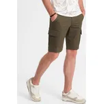 Pánské kraťasy OMBRE OM-SRCG-0133 DARK OLIVE L