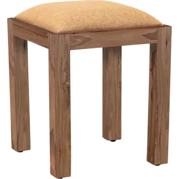 Taburet Dřevěný taburet s potahem 40x45x40