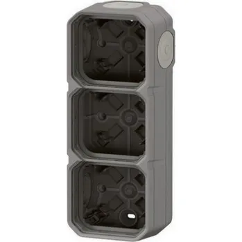 vypínač Legrand Plexo IP55 nástěnná krabice trojnásobná šedá 069680L