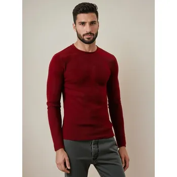 Pánský svetr DStreet svetr WX2295 červený kulatý velikost XL