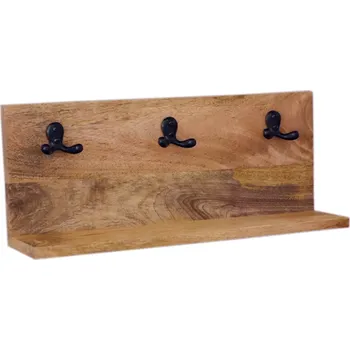 Věšák Dřevěný věšák na klíče 50x20x12 z masivu mango