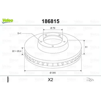 Brzdový kotouč Brzdový kotouč VALEO 186815