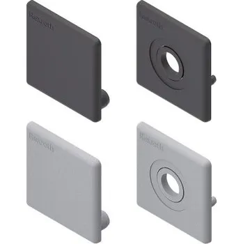 Příslušenství pro plot Obdélníková krytka Krytka, PP barva Šedá, pasuje do profilu: 50 x 50 mm, pasuje do drážky : 10mm