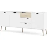 FN Komoda Retro 454 bílá/dub sonoma