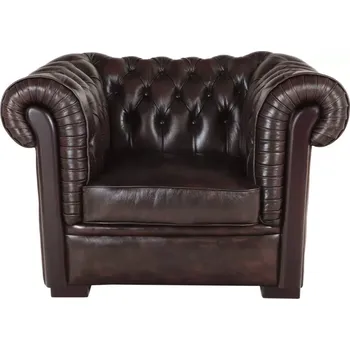 Křeslo Křeslo Chesterfield Tiffy z hovězí kůže