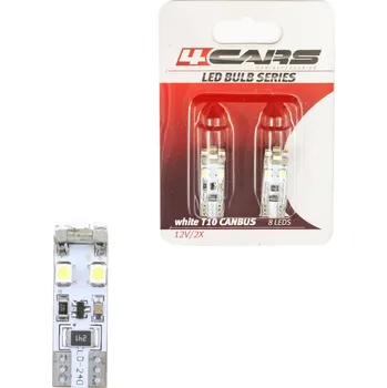 Povinná bezpečnostní výbava 4CARS LED ŽÁROVKY 8LED 12V CANBUS 3528SMD T10