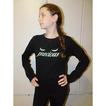 Dívčí tričko dl.r. Kugo ST3526 černé