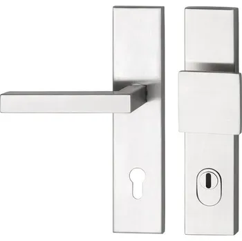 Dveřní kování Bezpečnostní kování s krytem vložky MALMÖ, PZ 92, nerez Klika - Koule