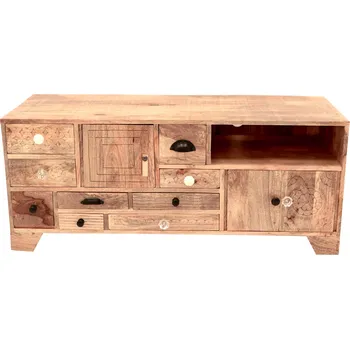 Televizní stolek Rustikální tv stolek z dřeva mango 120x50X45