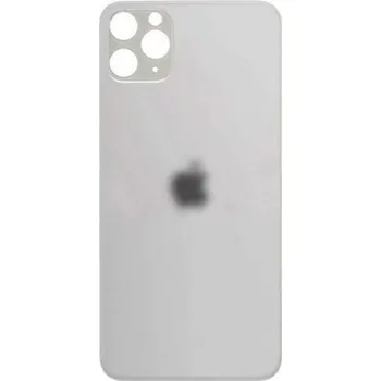 Náhradní kryt pro mobilní telefon Apple Sklo zadního krytu s větším otvorem na kameru iPhone 11 Pro Max - stříbrné