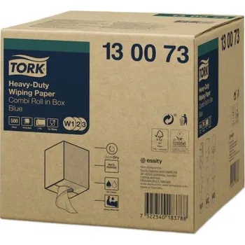 Papírový ručník Papírový ručník 170 m x 258mm 2vrstvý, Modrá Role 500 archů, sortiment: H-D Wiping Paper