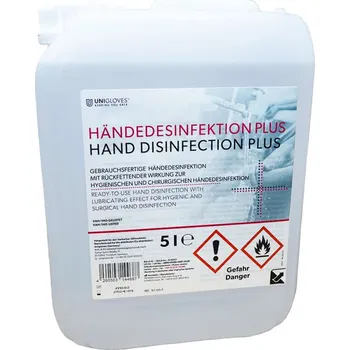 Dezinfekce UNIGLOVES Dezinfekce na ruce 5 l Objem: 5 litrů
