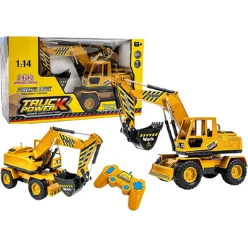 RC model auta RC stavební pásová rypadla se spychákem 1:14