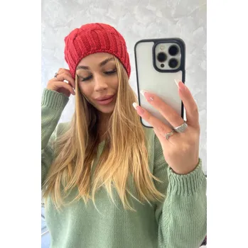 Čepice Fleecová čepice Iwona K221 maroon UNI