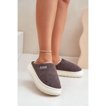 Dámské pantofle BIG STAR SHOES Zateplené Pantofle Na Silné Podešvi Big Star BIG STAR SHOES hnědá 3077230