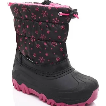 Dětská sportovní obuv APAWWA dětské sněhule HD481P a HD482P černo-růžová Velikost: 24
