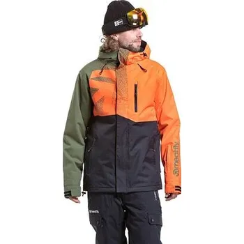 Sportovní oblečení Meatfly pánská SNB & SKI bunda Shader Orange / Bronze Green | Černá | Velikost L