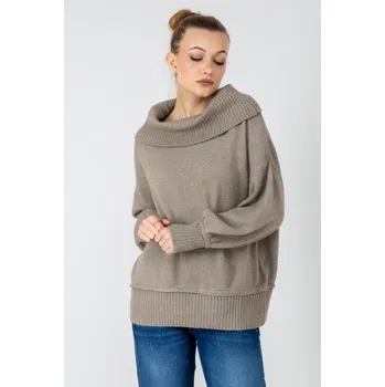 Dámské tričko Only dámský oversize svetr s rolákovým límcem Hazel béžový Velikost: S