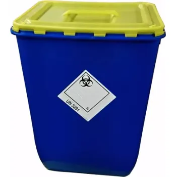 Odpadkový koš KLINIK BOX NÁDOBA NA ZDRAVOTNICKÝ ODPAD 50L MODRÁ UN KÓNICKÁ VČETNĚ VÍKA