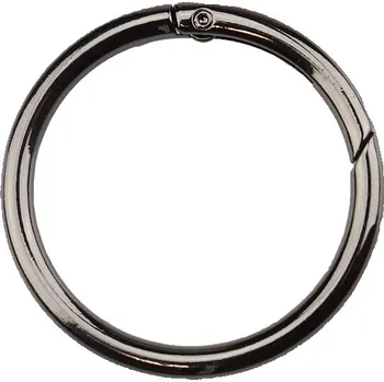 Pro Háčkování Karabina kroužek Ø 38 mm černý nikl