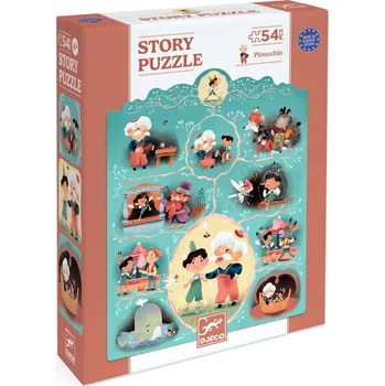 Puzzle DJECO Story puzzle Pinocchio - 54 dílků