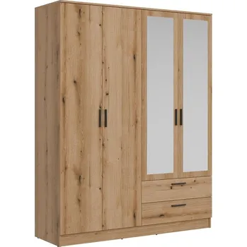 Šatní skříň Skříň Montana se zrcadly MT04 160cm dub evoke