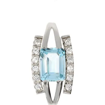 Přívěsek Zlatnictví Helios Zlatý přívěšek s modrým zirkonem