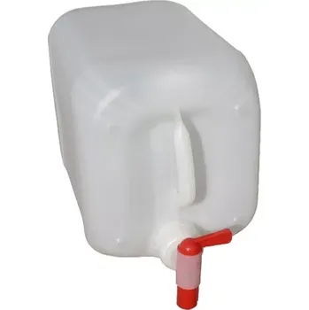 Kanystr PLASTOVÝ KANYSTR S KOHOUTEM 10L UN 3H1/Y1.9/200 NATUR 420G STOHOVATELNÝ VČETNĚ UZÁVĚRU